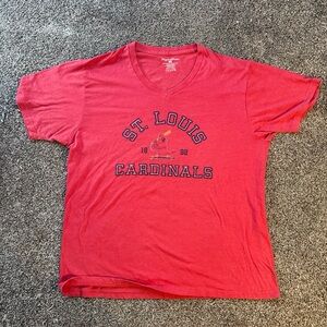 Wright & Ditson St Louis Cardinals Distressed Speckles T-shirt Tee MLB Red Large